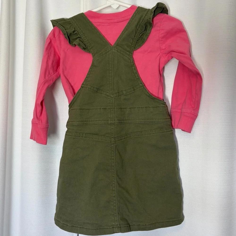 BCBG Girls Green Shortall Overall Dress Pink Carhartt 0nesie Lot Cottage 2T 24M